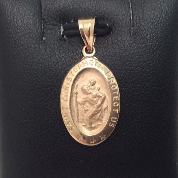 10k real Gold Saint Christopher Pray for usMedallion,All Products : American Fashion Style Bags On Sale